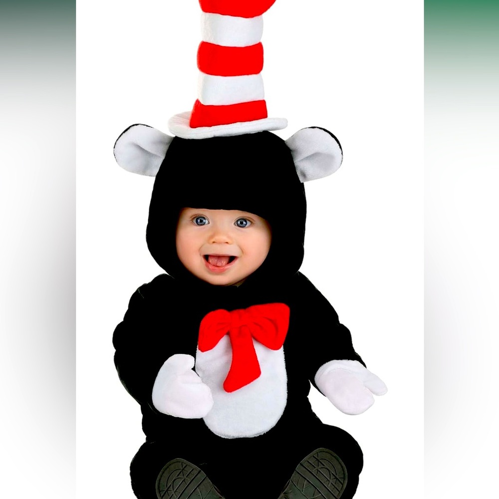 Cat in the Hat Halloween costume, size 12-18 months EUC